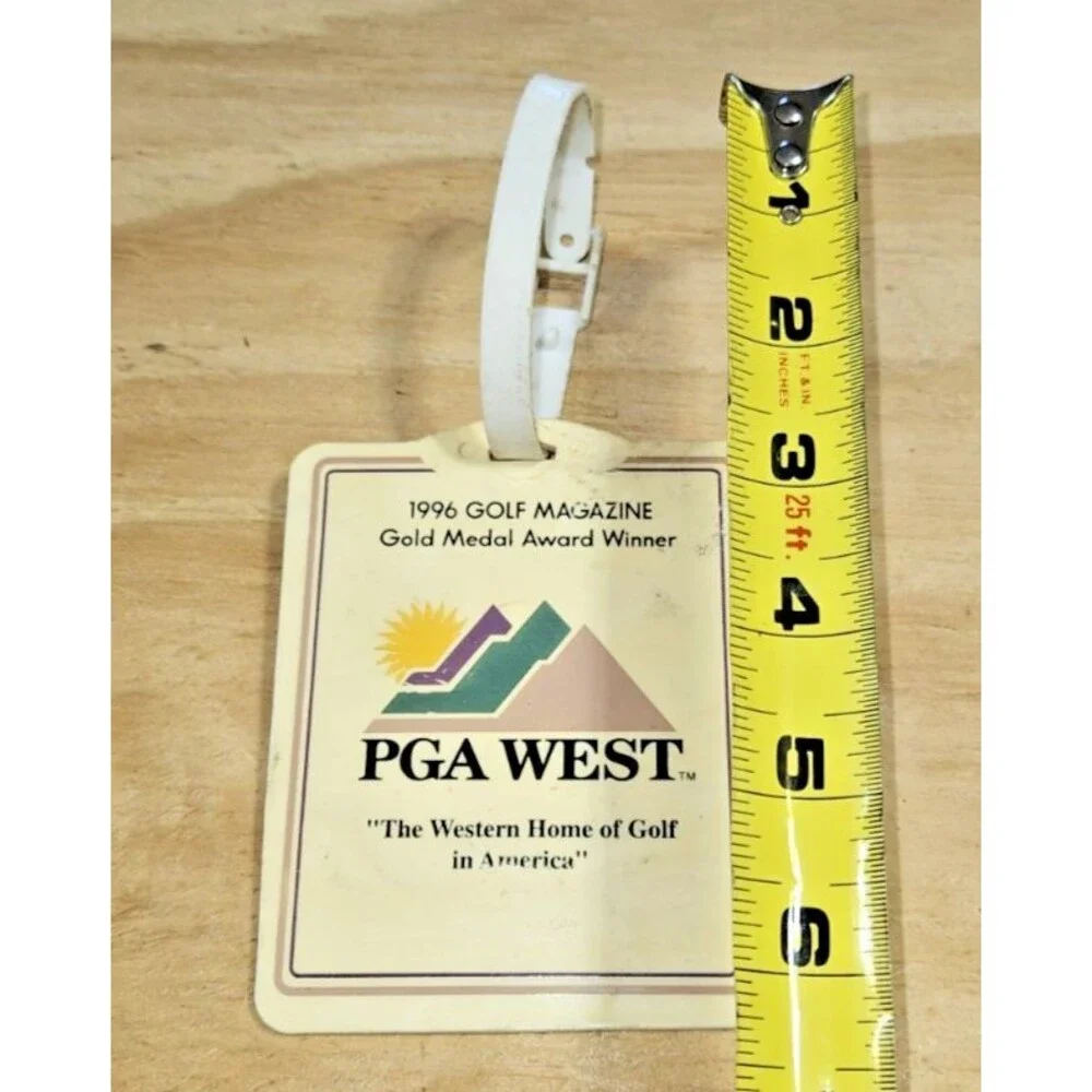 VTG 1997 PGA WEST Golf Bag Tag Arnold Palmer Jack Nicklaus Course CALIFORNIA